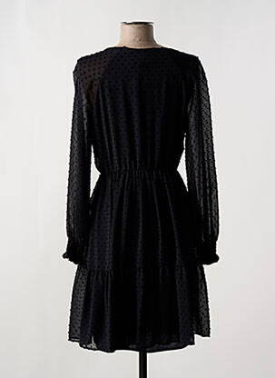 Rochie scurtă croială evazată mâneci lungi negru BARILOCHE femeie