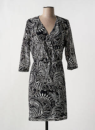 Rochie midi mâneci 3/4 mâneci 3/4 negru GREGORY PAT femeie