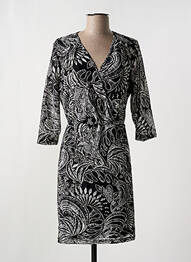 Rochie midi mâneci 3/4 mâneci 3/4 negru GREGORY PAT femme