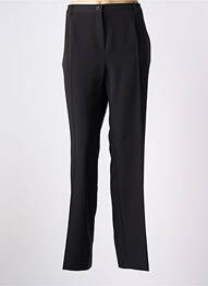 Pantalon drept țesătură crep mărime normală negru TELMAIL femme