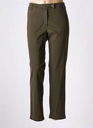 Pantalon chino țesătură poplin mărime normală verde ZERRES femme