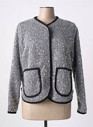 Vestă cu mâneci lungi argintiu DIXIE femeie