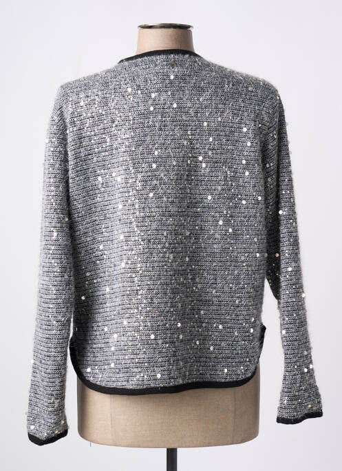 Vestă cu mâneci lungi argintiu DIXIE femeie