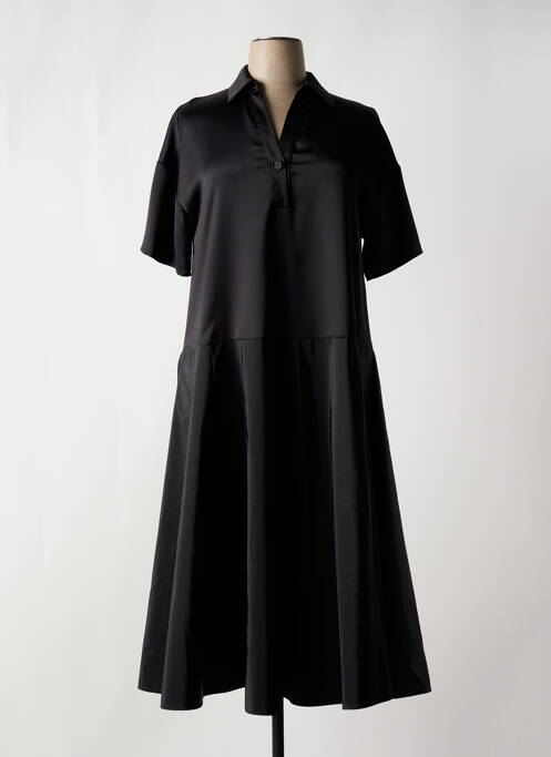 Rochie lungă mâneci scurte mâneci scurte negru IMPERIAL femme