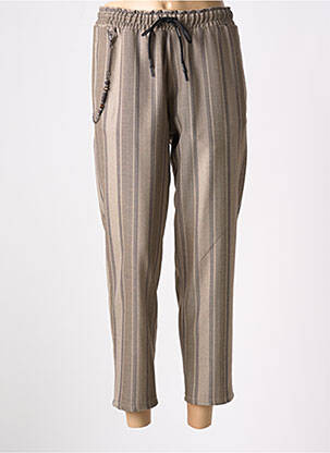 Pantalon 7/8 talie elastică mărime normală bej IMPERIAL femeie