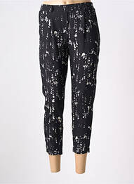 Pantalon 7/8 țesătură poplin mărime normală negru PLEASE femeie