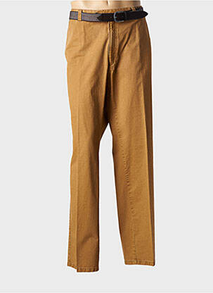 Pantalon chino țesătură poplin mărime normală maro LUIGI MORINI bărbat
