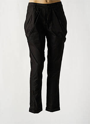 Pantalon slim țesătură poplin talie înaltă negru TOXIK3 femeie