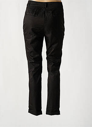 Pantalon slim țesătură poplin talie înaltă negru TOXIK3 femeie
