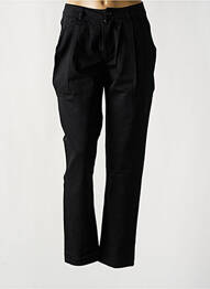 Pantalon drept țesătură poplin talie înaltă negru TOXIK3 femeie