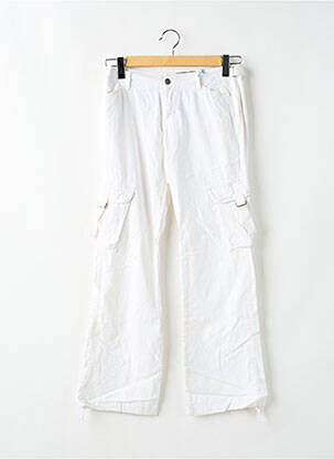 Pantalon evazat talie joasă talie joasă alb RWD femeie