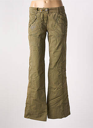Pantalon evazat talie joasă talie joasă verde DDP femeie
