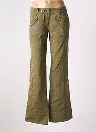 Pantalon evazat talie joasă talie joasă verde DDP femeie