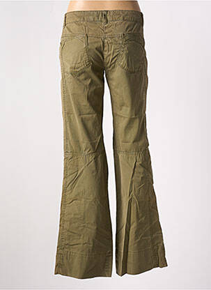 Pantalon evazat talie joasă talie joasă verde DDP femeie
