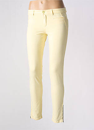 Blugi skinny elasticitate talie joasă galben SUD EXPRESS femeie