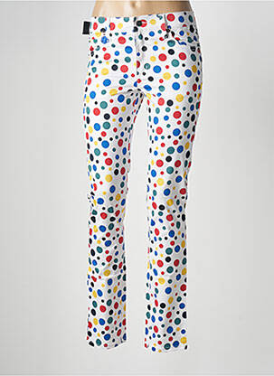Pantalon slim țesătură poplin mărime normală alb CHEAP MONDAY femeie