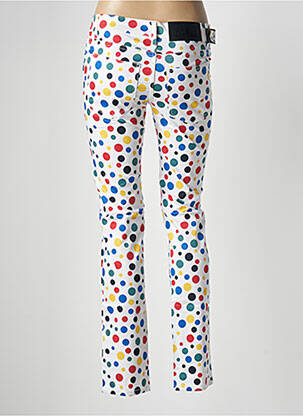 Pantalon slim țesătură poplin mărime normală alb CHEAP MONDAY femeie