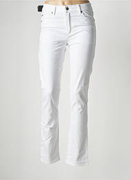 Pantalon slim țesătură poplin mărime normală alb CHEAP MONDAY femeie