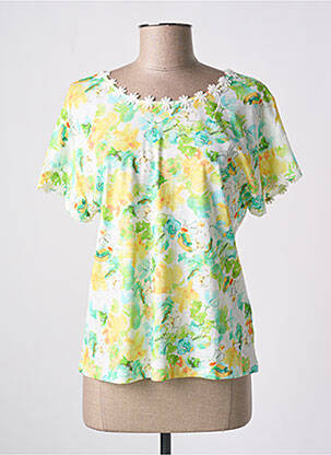 Tricou croială dreaptă mâneci scurte verde AGATHE & LOUISE femeie