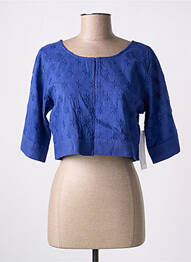 Bolero guler rotund albastru AGATHE & LOUISE femeie