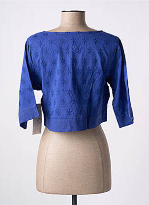 Bolero guler rotund albastru AGATHE & LOUISE femeie