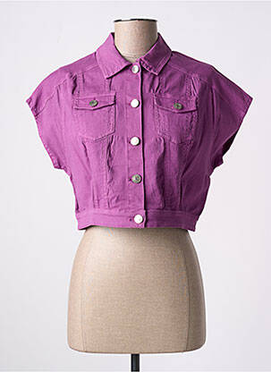Jachete casual buzunare violet AGATHE & LOUISE femeie