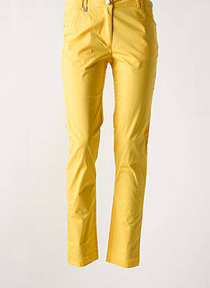 Pantalon drept galben AGATHE & LOUISE femeie