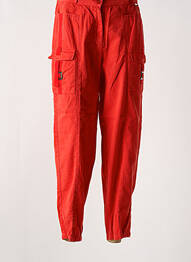 Pantalon cargo talie elastică mărime normală roșu AGATHE & LOUISE femme