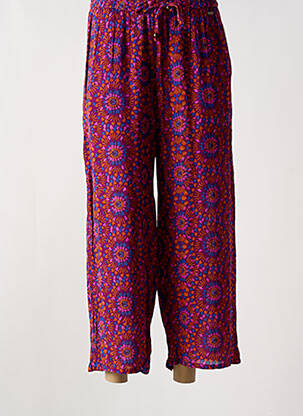 Pantalon larg țesătură crep mărime normală violet AGATHE & LOUISE femeie