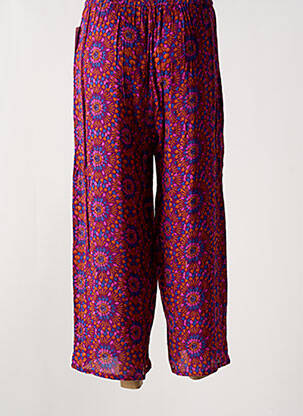 Pantalon larg țesătură crep mărime normală violet AGATHE & LOUISE femeie