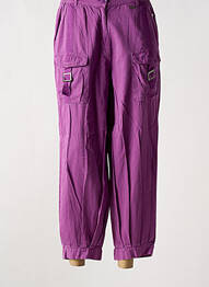 Pantalon cargo talie elastică mărime normală violet AGATHE & LOUISE femme