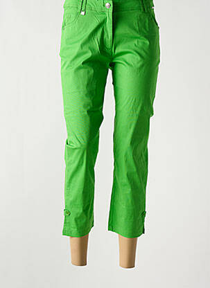 Pantalon trei sferturi elasticitate mărime normală verde AGATHE & LOUISE femeie