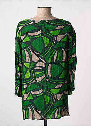 Tunică mâneci lungi țesătură crep verde AGATHE & LOUISE femeie