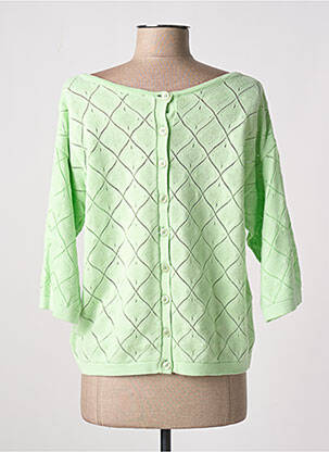 Pulover decolteu bărcuță mâneci 3/4 verde AGATHE & LOUISE femeie