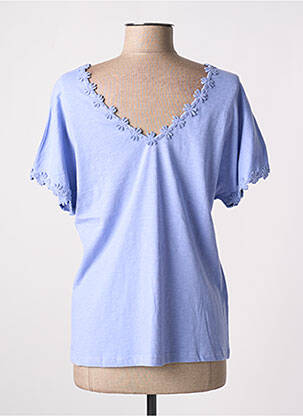 Tricou elasticitate mâneci scurte violet AGATHE & LOUISE femeie