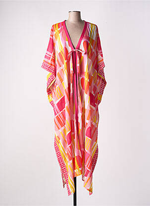Jachete kimono imprimeu fantezie roz L'ATELIER D'ANNA femeie