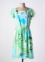 Rochie midi imprimeu fantezie mâneci scurte verde AGATHE & LOUISE femme