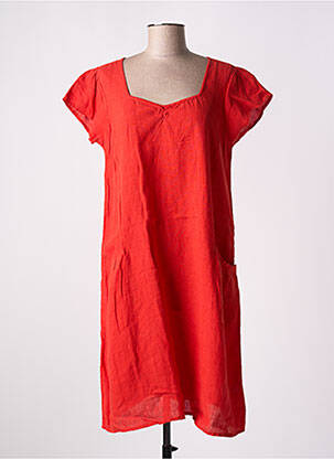 Rochie midi mâneci scurte mâneci scurte roșu AGATHE & LOUISE femeie