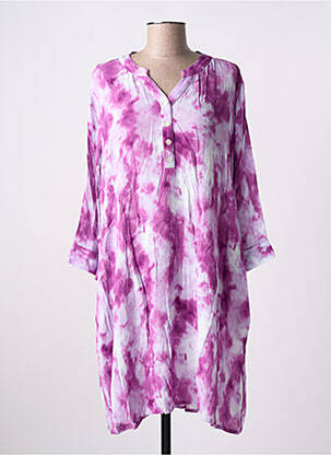 Rochie midi croială fluidă mâneci lungi violet AGATHE & LOUISE femeie