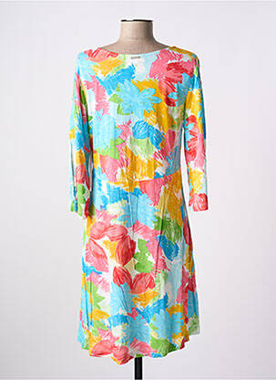 Rochie midi croială fluidă mâneci scurte albastru AGATHE & LOUISE femeie