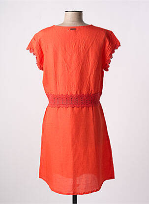 Rochie midi mâneci scurte mâneci scurte portocalie AGATHE & LOUISE femeie