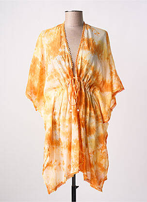 Jachete kimono guler în v galben L'ATELIER D'ANNA femeie