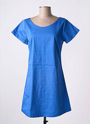 Rochie scurtă croială evazată mâneci scurte albastru AGATHE & LOUISE femeie