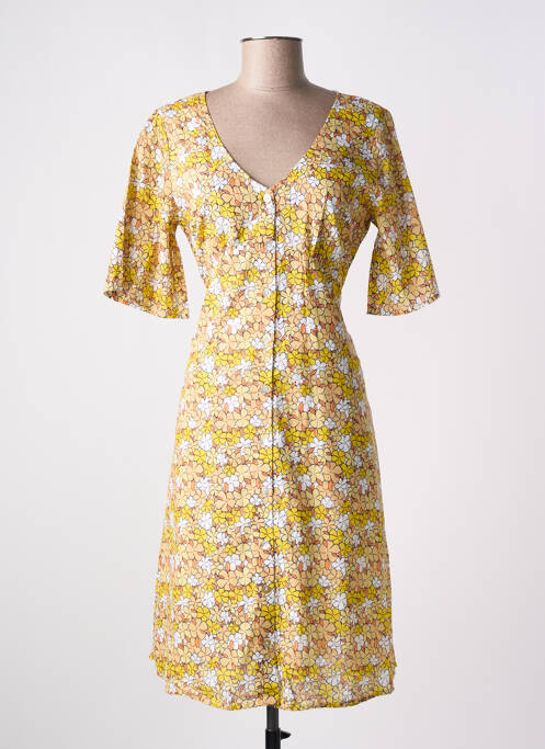 Rochie midi galben AGATHE & LOUISE femeie