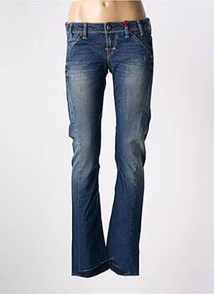 Blugi cu croială dreaptă albastru GUESS femeie