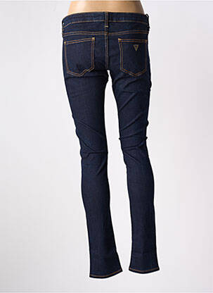 Blugi skinny țesătură brută talie joasă albastru GUESS femeie