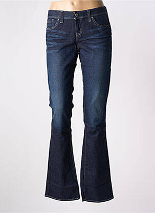 Blugi cu croială dreaptă albastru GUESS femeie