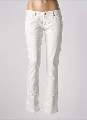 Pantalon drept elasticitate talie joasă alb GUESS femeie