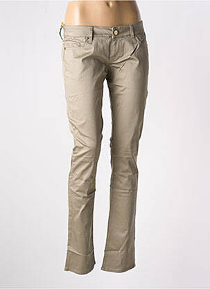 Pantalon slim talie joasă talie joasă bej GUESS femeie