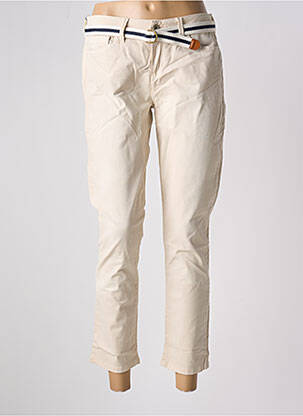 Pantalon 7/8 țesătură poplin mărime normală bej GUESS femeie